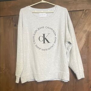 Calvin Klein Light Gray Logo Sweatshirt